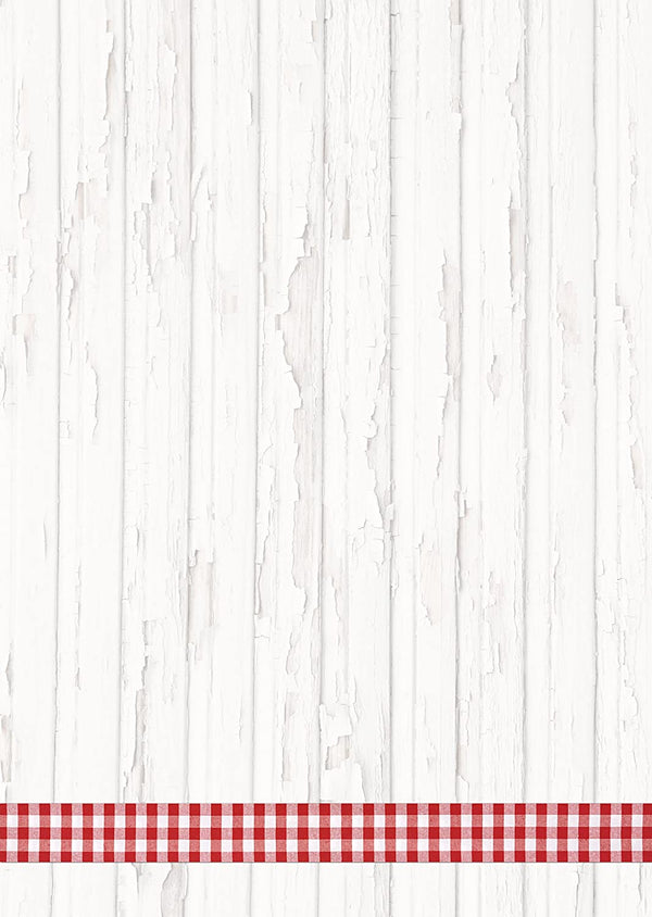 100 Blatt Briefpapier Druckerpapier rot weiß KARIERT BAND RAHMEN Holz-Optik rustikal 100g Schreibpapier Motiv-Papier DIN A4 Brief-Bogen bayerisch Bayern Landhaus-Stil