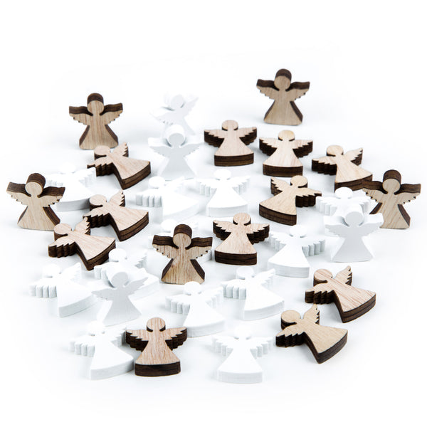 10 Mini Wichtel Figuren 4 cm - Weihnachtswichtel grau weiß glitzernd