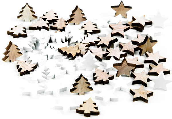 6 Metallfiguren Weihnachten Deko Figur silber braun Engel + Rentier auf Mangoholz Sockel 10 cm
