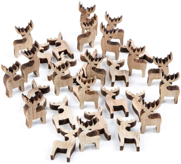 70 Mini Holzsterne braun grau silber - kleine Sterne zum Basteln - Tischdeko Weihnachten