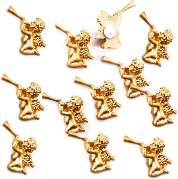 5 goldene Glücksschweinchen mit Krone Glücksbringer 4 cm