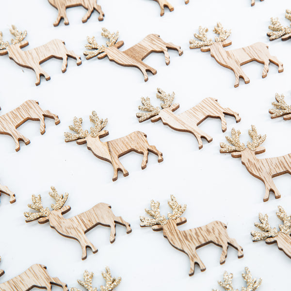 2 edle Hirsch Figuren Weihnachten Dekofigur Rentier Büste16cm