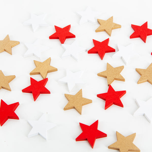 24 Mini Rentiere Streudeko Weihnachten Deko 2 cm Holz weiß