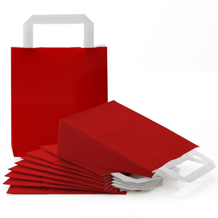 25 kleine rot dunkelrot weinrot bordeux Papiertüte Papiertasche Geschenktüte 18 x 8 x 22 cm Tüte Weihnachten Weihnachtstüte Verpackung Geschenk weihnachtlich Geschenk-Beutel